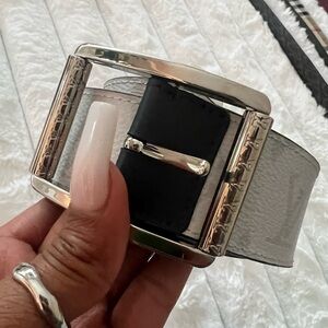 Silver and Black Women's Belt